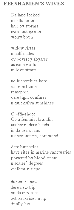 Feeshamen's Wives poem