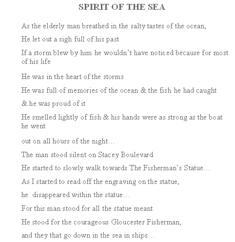 Spirit of the Sea poem