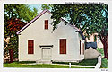 Old postcard showing Amesbury Friends’ Meeting House in the 19th century.